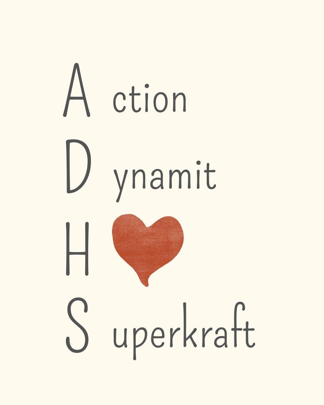 Schriftbild zum Thema Lernen und ADHS Superkraft