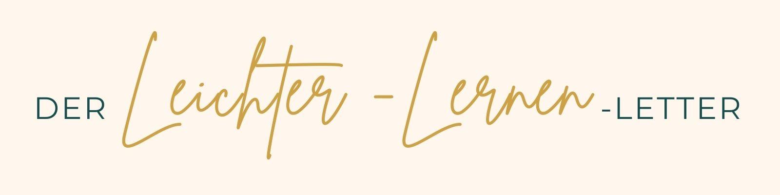 Schriftzug für den Newsletter des Tiek Zentrums für Lern- und Persönlichkeitsentwicklung, dem Leichter-Lernen-Letter