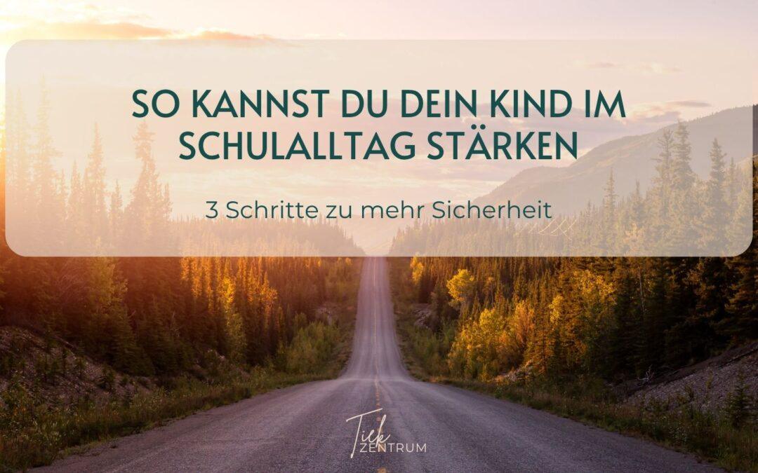 Weg durch einen Wald zum Licht als Symbol für Entwicklung, Orientierung und dafür, wir man ein Kind im Schulalltag stärken kann